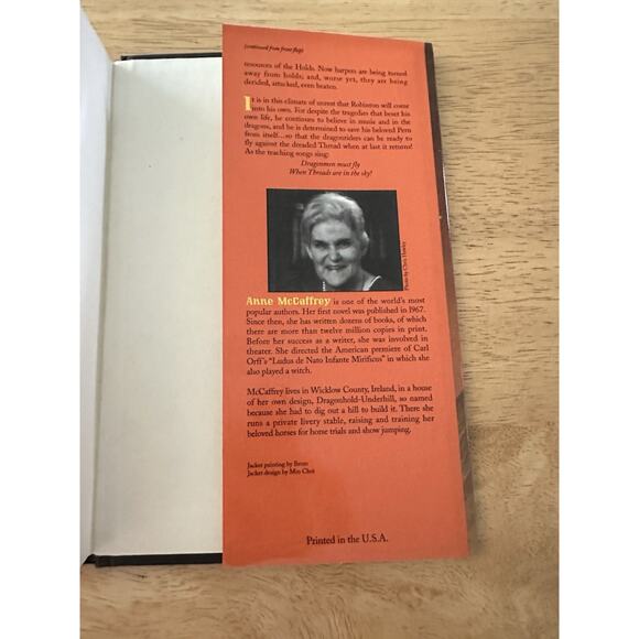 Anne McCaffrey, 2 BKS The Harper Hall of Pern&The Masterharper of Pern HC/BC/DJ - Picture 12 of 15